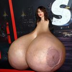 Jenna Ortega exposing her giant silicone tits in public