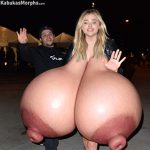 Chloe Moretz flopping her giant tits and nipples out in public