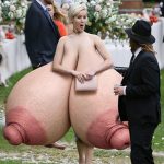 Jennifer Lawrence exposing her humongous tits at a wedding