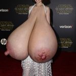 Naked Daisy R. flopping her huge naked tits around